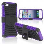 Wholesale iPhone 5 5S TPU+PC Dual  Hybrid Case with Stand (Black-Purple)